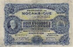 2,50 2 1/2 escudo escudos 1921 Portugál Mozambik Restaurált Ritka