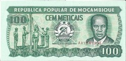100 meticais 1989 Mozambik UNC