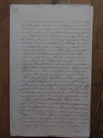 Ráckevei  okirat, német nyelvű 1854-ből 8., régi dokumentum, papírrégiség