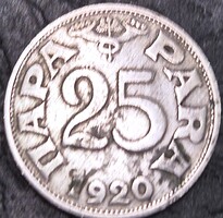 Jugoszlávia 25 Para, 1920.