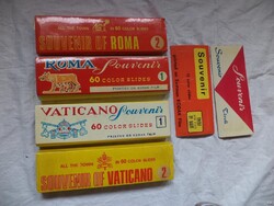 6 készlet, 264db retro színes olasz kocka diafilm (4661)