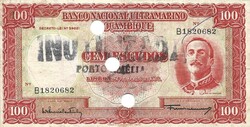 100 escudo escudos 1958 érvénytelenített Portugál Mozambik Ritka