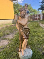 Szent Kristóf fa szobra