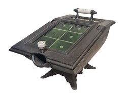 Zöl csempe berakású antik öntöttvas széntároló B187