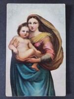 Antik művészi képeslap Stengel  Raffaello - Sixtusi Madonna
