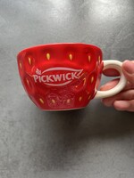 Pickwick gyüjtői piros epres kerámia csésze