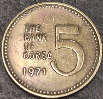 Dél-Korea 5 Won, 1971.