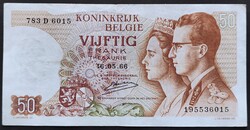 Belgium 50 Francs / Frank 1966, VF+-EF.