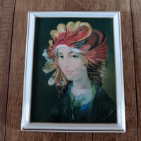 Régi Hollóházi Szász Endre porcelán falidísz