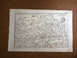 Bihar vármegye térképe Korabinszky 1805. Atlas Regni Hungariae.