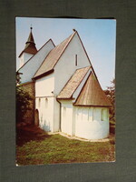 Képeslap,Vizsoly,Ref. templom látkép,részlet, 1980-
