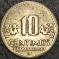 Peru 10 céntimo, 2001.