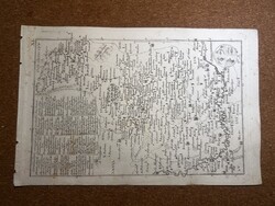 Bereg vármegye térképe Korabinszky 1805. Atlas Regni Hungariae. Felvidék Szlovákia Kárpátalja
