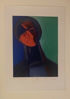 Aknay János - Festő Angyal - computer print, papír, jelzett, 86/200