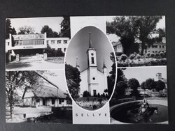 Régi képeslap Sellye - mozaik részletek 1980