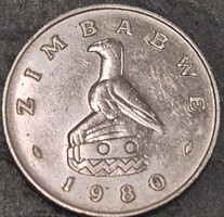 Zimbabwe 20 cent, 1980.