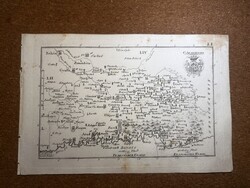 Arad vármegye térképe Korabinszky 1805. Atlas Regni Hungariae.