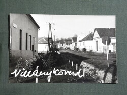 Képeslap,Villánykövesd,Művelődési ház,mozi,utca látkép,részlet,1960-