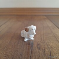Antik Herendi porcelán mini kutya