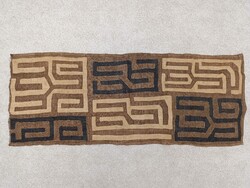 Antik afrikai szőttes Kuba népcsoport Kongó Afrika népművészete schowa raffia terítő 318 2001