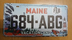 USA amerikai rendszám rendszámtábla 684 ABG Maine Vacationland