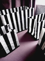 Fekete-fehér csíkos tároló szett / 4 db (IKEA)