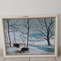 EREDETI Bak Péter(1950    ):festménye
