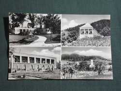 Képeslap,Vonyarcvashegy,mozaik,Helikon Taverna borozó,étterem,MÁV üdülő látkép,részlet, 1961-
