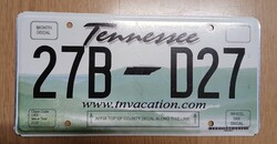 USA amerikai rendszám rendszámtábla 27B-D27 Tennessee