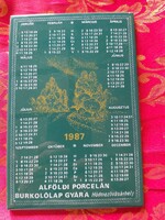 Alföldi Porcelán csempe naptár 1987