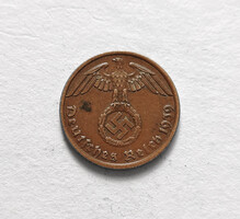 Németország 1 Reichspfennig 1939 A.
