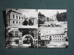 Képeslap,Veszprém,mozaik,Érseki palota,Úttörő palota látkép,részlet, 1961-