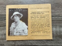 1943 Országos Tiszti Kaszinó fényképes meghívója (igazolványa)