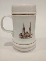 Hollóházi porcelán korsó-Szeged