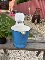 6 literes kék Lampart  Rocska sajtár zsétár fejővödör vödör  nosztalgia, dísznek ,gyűjtői darab