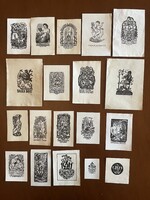 Drahos István ex libris kisgrafika gyűjtemény 152 db
