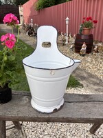 Budafoki Rocska talpas fehér , sajtár zsétár fejővödör vödör  nosztalgia, dísznek ,gyűjtői darab