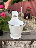 Budafoki Rocska talpas fehér , sajtár zsétár fejővödör vödör  nosztalgia, dísznek ,gyűjtői darab