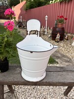 Budafoki Rocska talpas fehér , sajtár zsétár fejővödör vödör  nosztalgia, dísznek ,gyűjtői darab