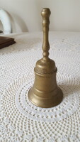 Tömör sárgaréz,fogantyús kis harang