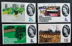 Ang374-7 / Anglia 1964 A Londoni nemzetközi földrajzi kongresszus bélyegsor postatiszta
