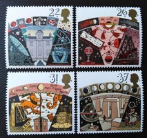 Ang1296-9 / Anglia 1990 Csillagászat bélyegsor postatiszta