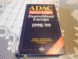 ADAC ,  Németország  - Európa  , autós atlasz , szép állapot  !