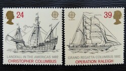 Ang1400-1 / Anglia 1992 Europa : Amerika felfedezése bélyegsor postatiszta