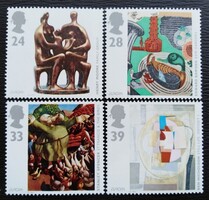 Ang1451-4 / Anglia 1993 Europa : Kortárs Művészet bélyegsor postatiszta