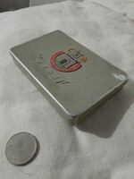 Pest aluminium szivarkás doboz régi antik cigaretta tárca