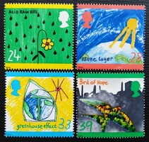 Ang1414-7 / Anglia 1992 Védd a környezeted bélyegsor postatiszta