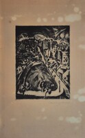 Schönberger Armand (1885-1974): Városi látkép, rézkarc