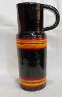 Fekete füles kerámia váza