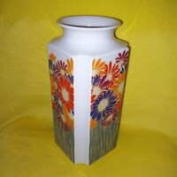 4104/24,  "Arany margaréta ",  Rosenthal  ( Classic),német porcelán, szögletes váza.